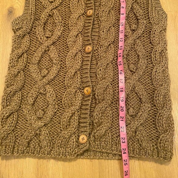 BOUNDARY WATERS CHUNKY HAND KNIT SWEATER VEST S M - Picture 9 of 9